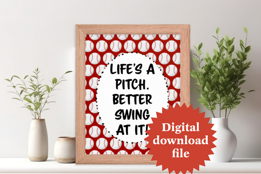 Baseball poster PNG print file BSFU01