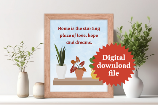 Home poster PNG print file HMFU05