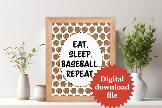 Baseball poster PNG print file BSFU04