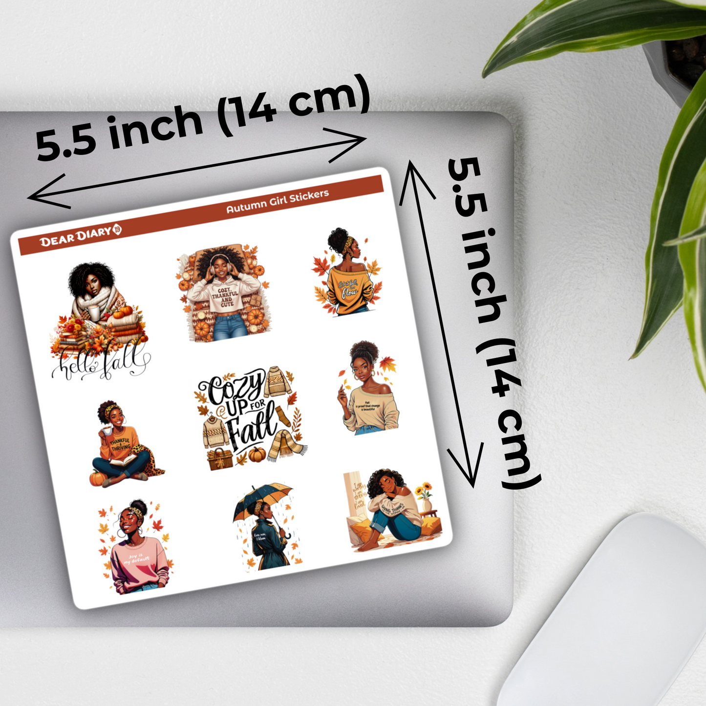 Fall autumn girl spread stickers sheet FASH04