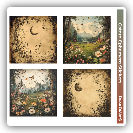Ostara ephemera sticker sheet OESH06