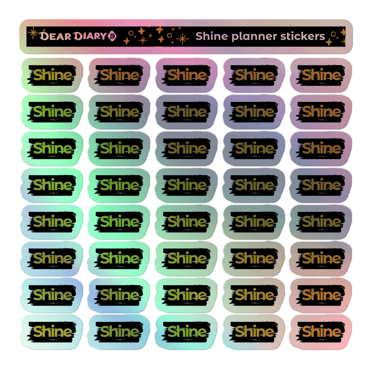 Shine planner stickers sheet - SHSH01