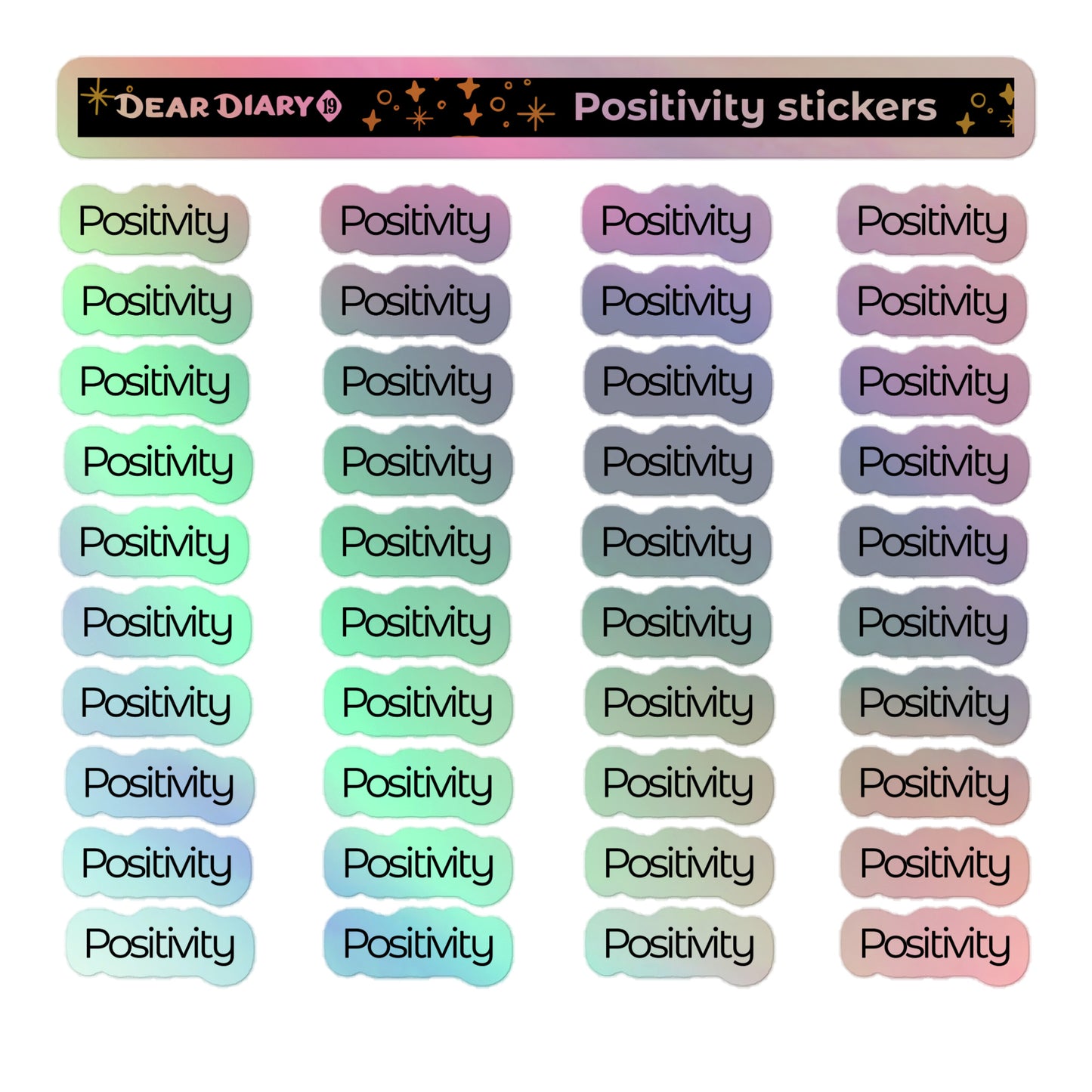 Positivity planner stickers sheet - PHSH01