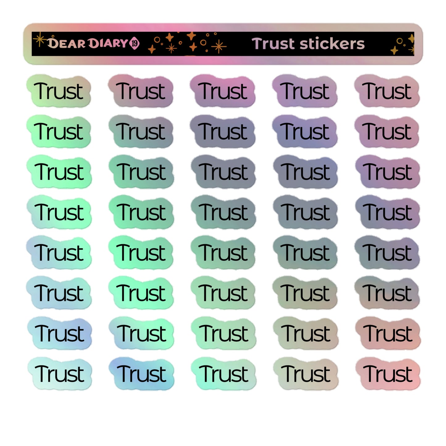 Trust planner stickers sheet - TRSH01