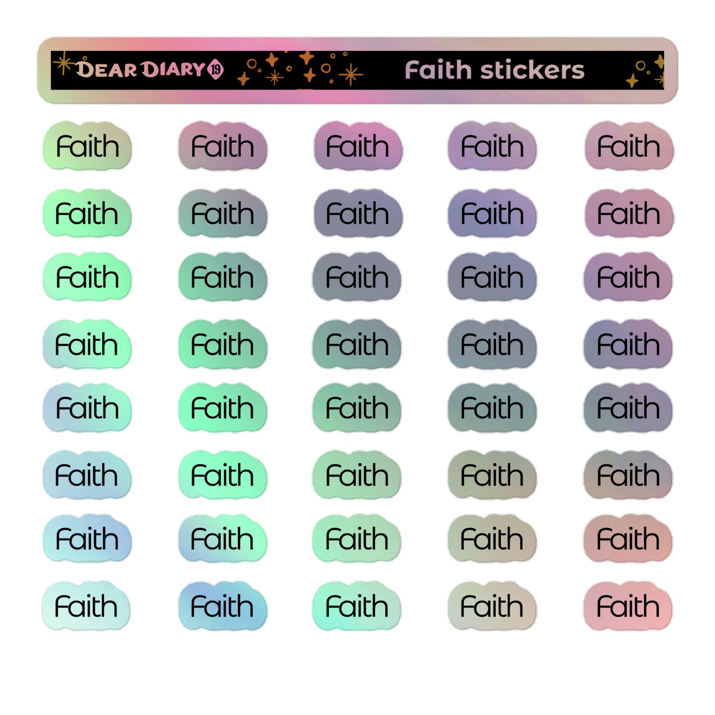 Faith planner stickers sheet - FTSH01