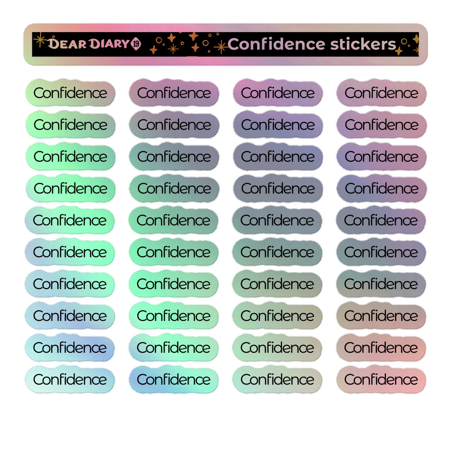 Confidence planner stickers sheet - CFSH01