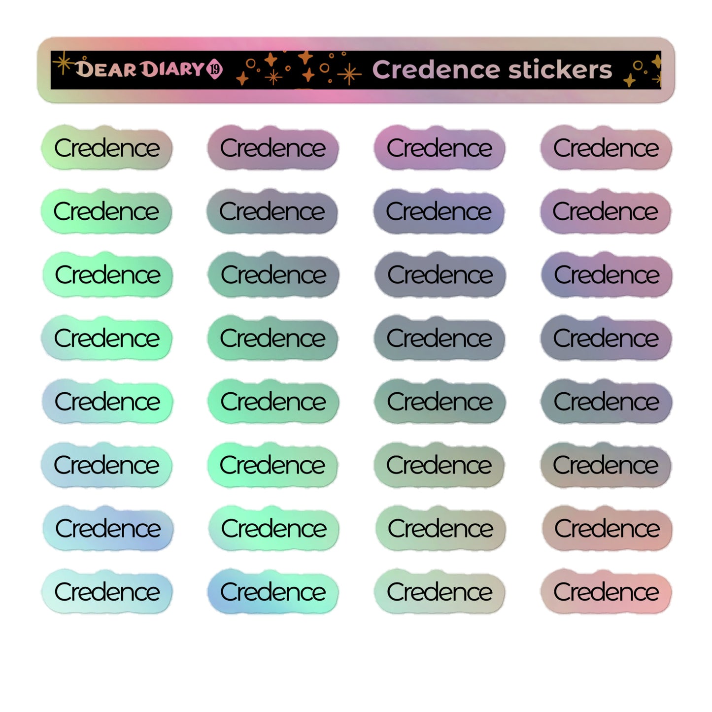 Credence planner stickers sheet - CRSH01