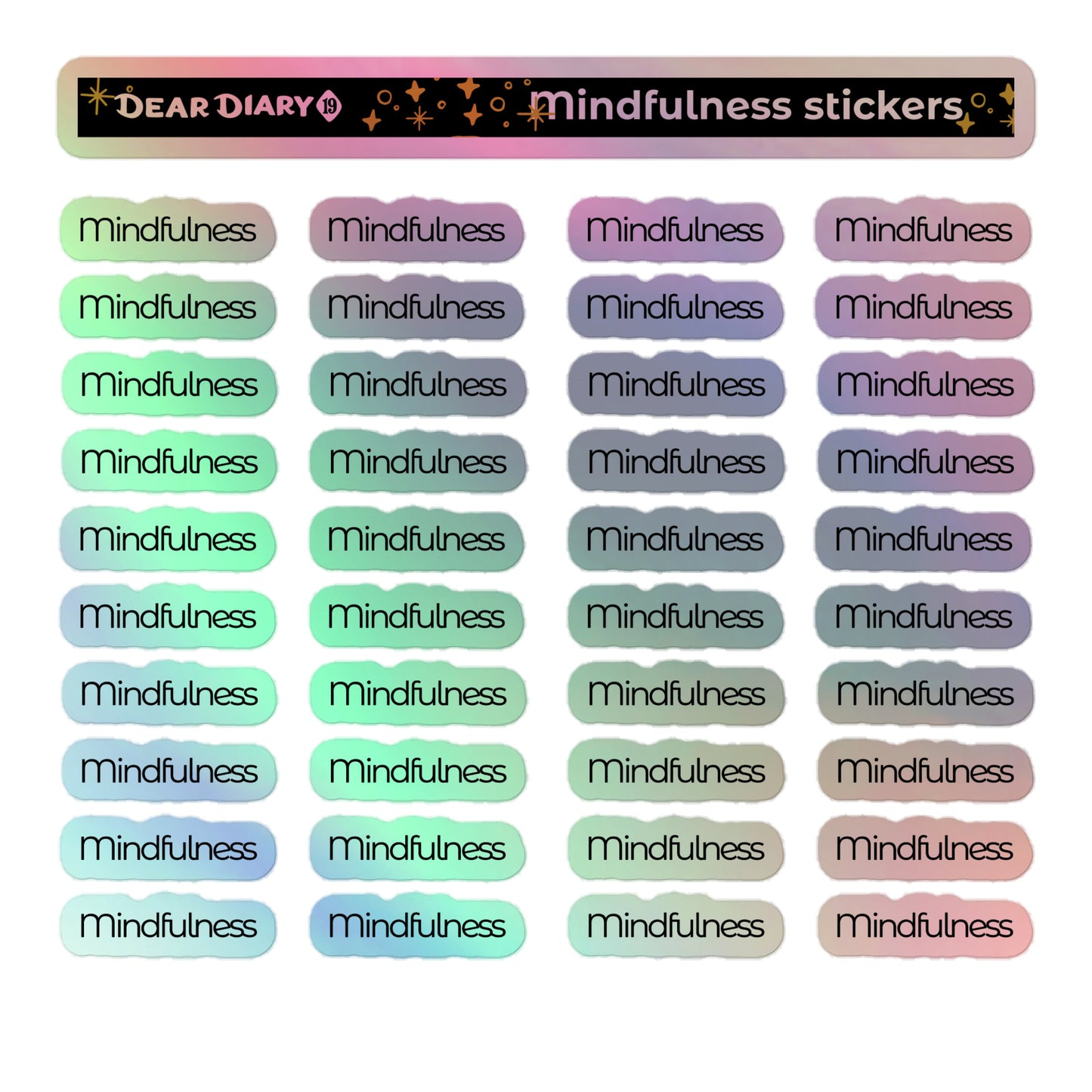 Mindfulness planner stickers sheet - MFSH01