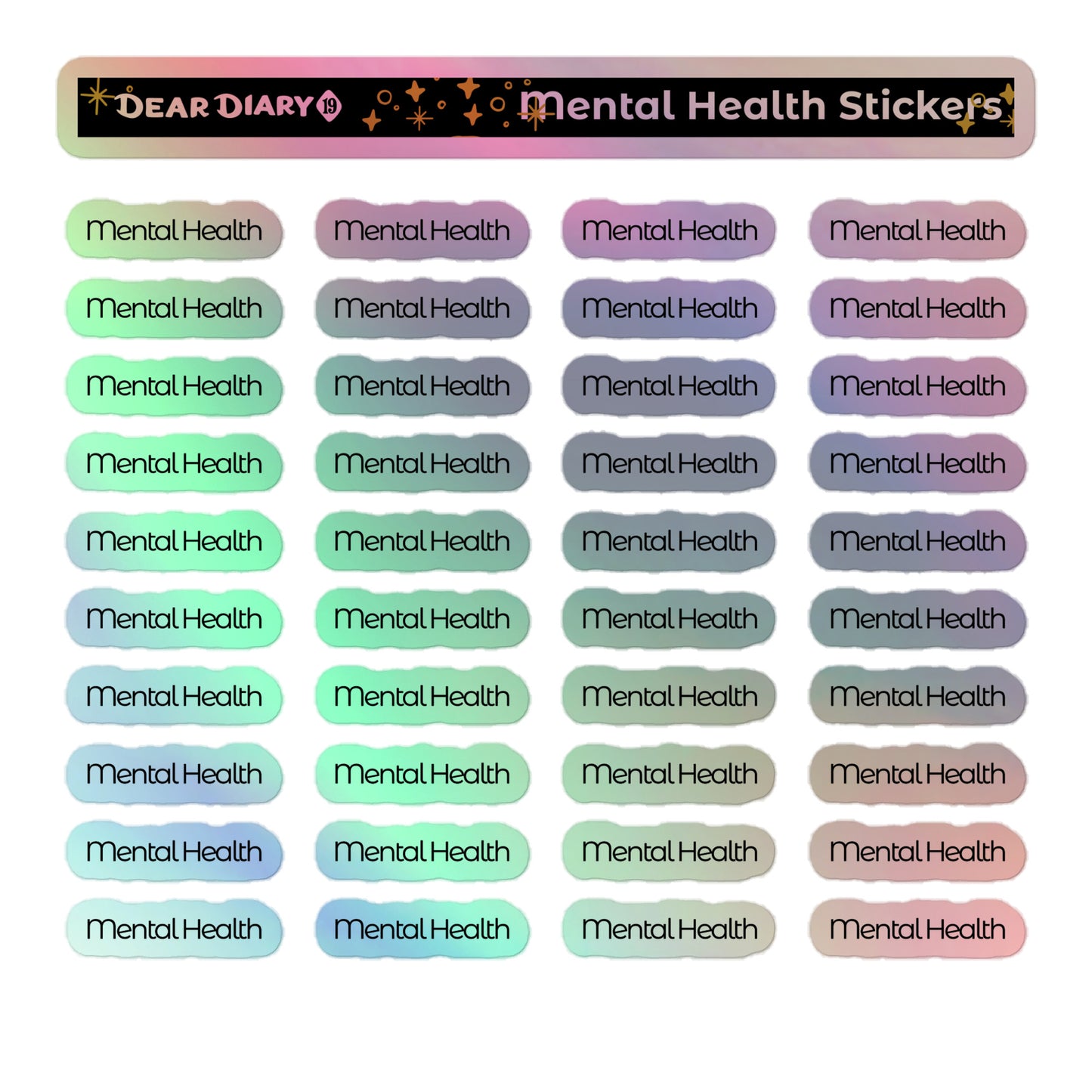 Mental health planner stickers sheet - MHSH01