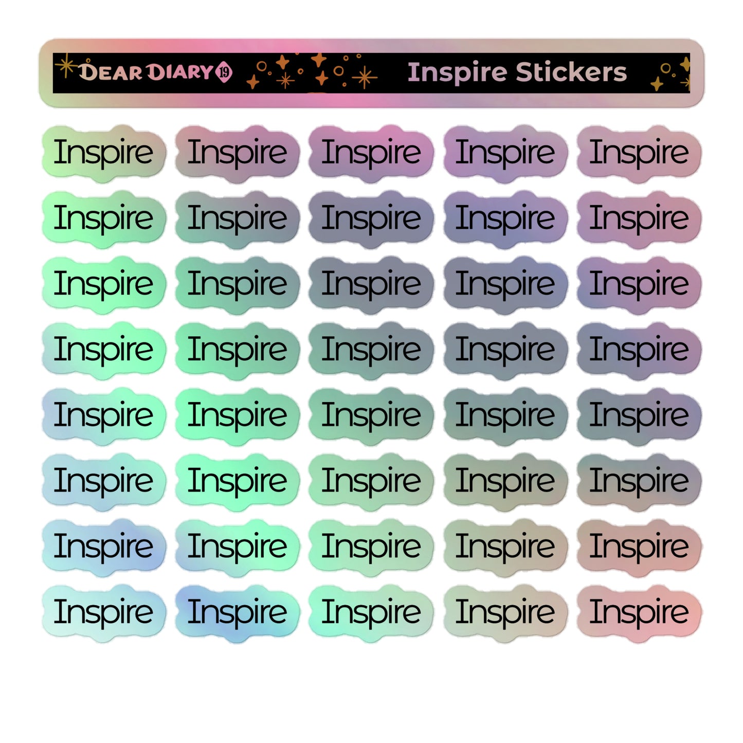 Inspire planner stickers sheet - INSH01