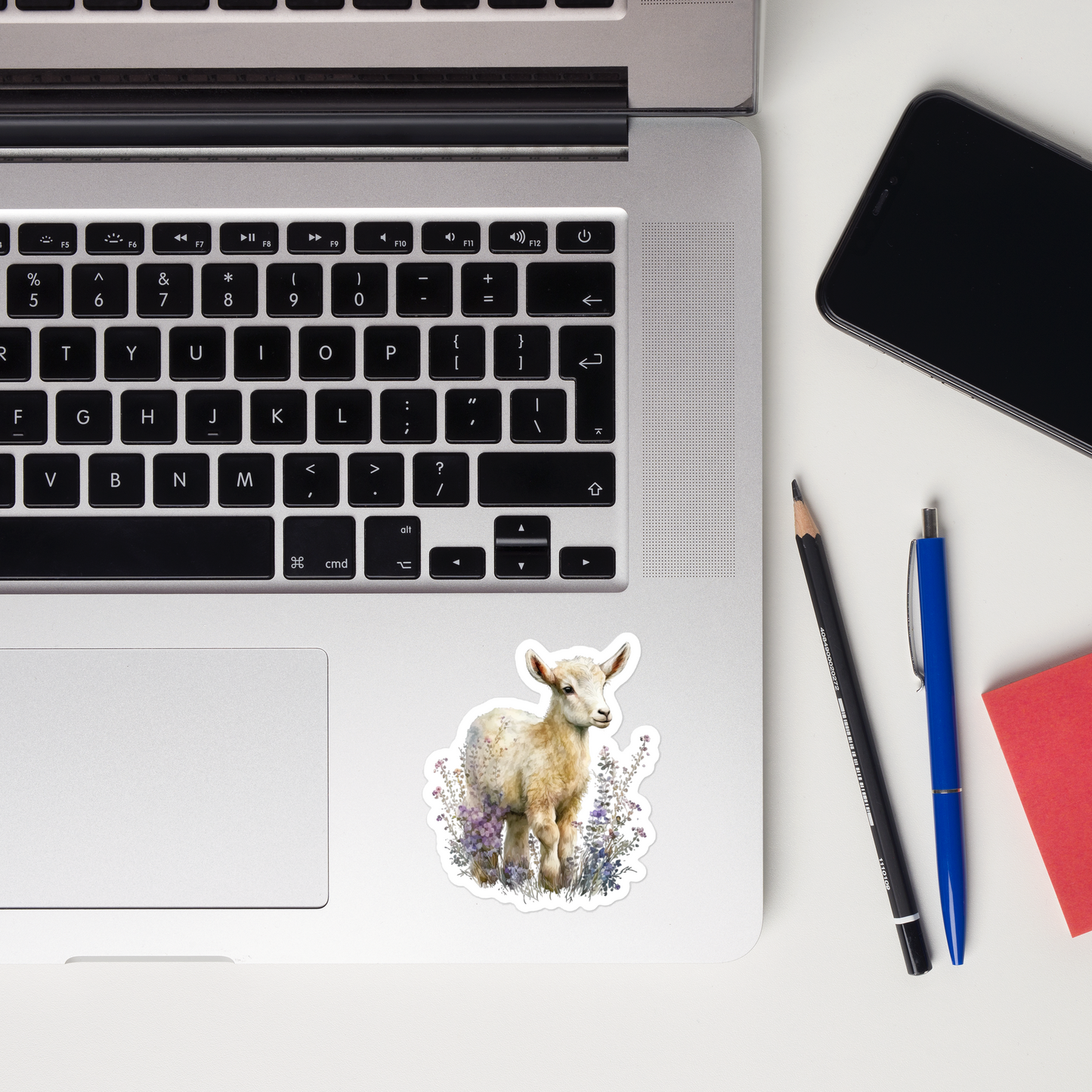 Floral Baby Goat sticker - FG1P01