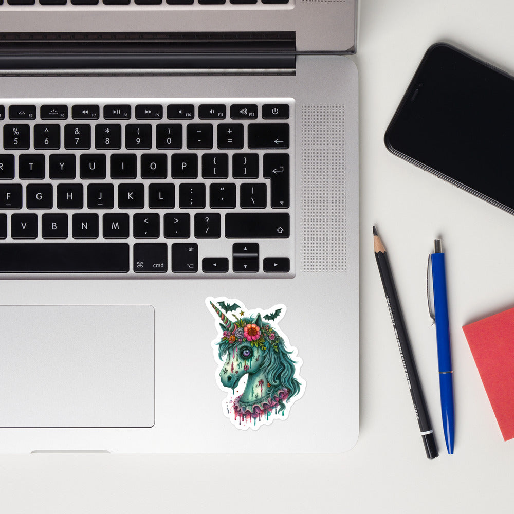 Zombie Unicorn Halloween sticker ZMUC04