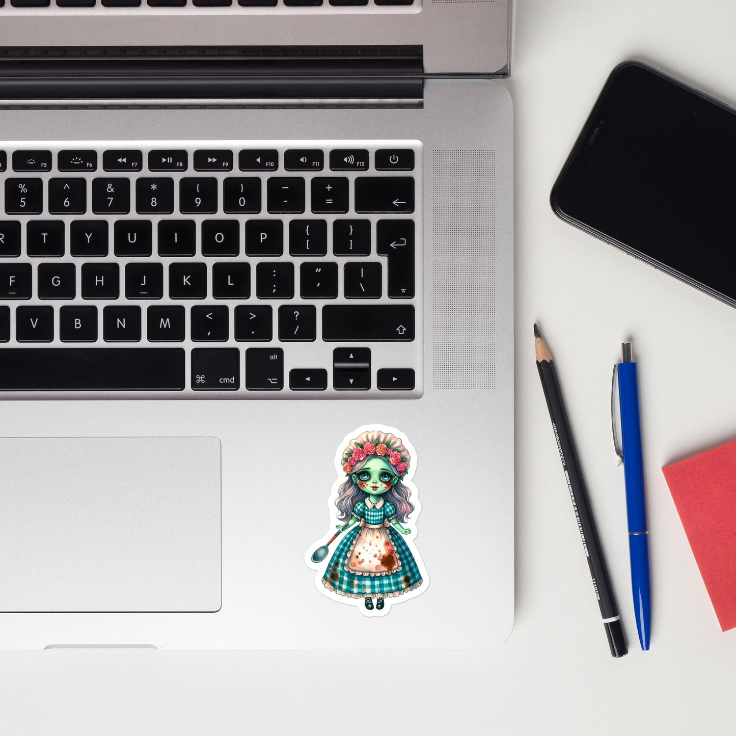 Zombie doll Halloween sticker ZMDL02