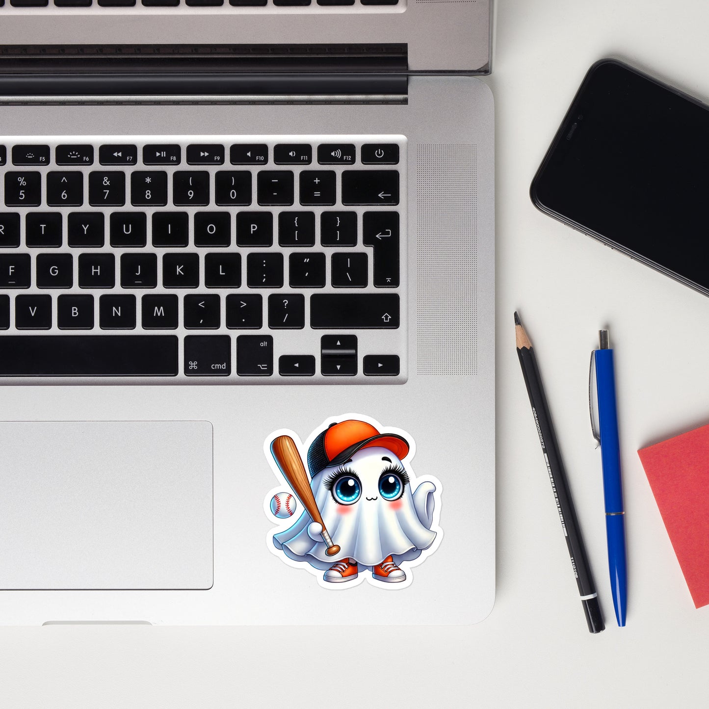 Ghost Baseball Halloween sticker GBSB02