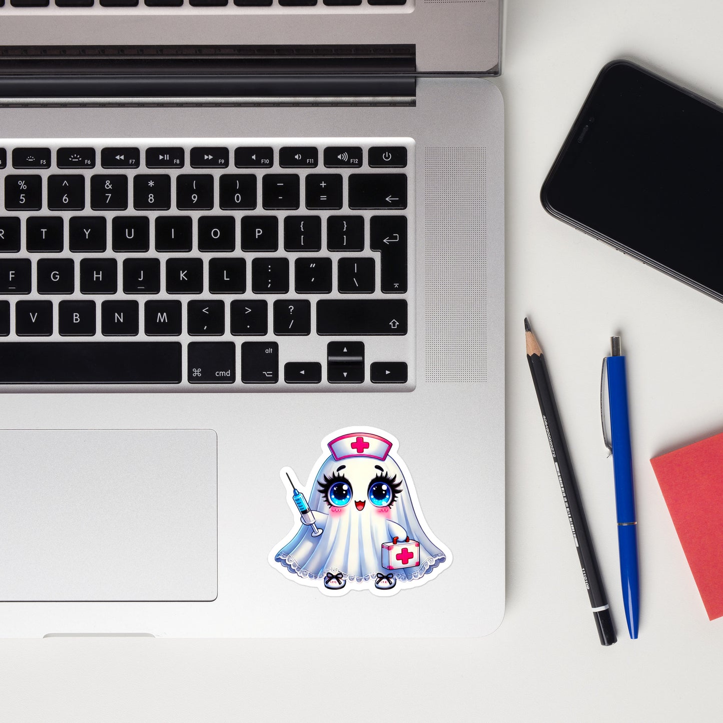Ghost Nurse Halloween sticker GHNR02