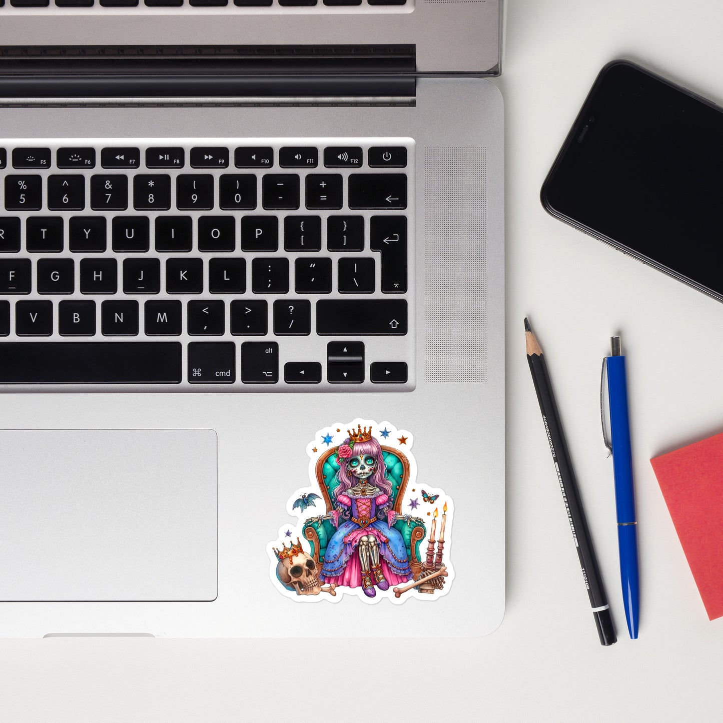 Zombie princess Halloween sticker ZMPR02