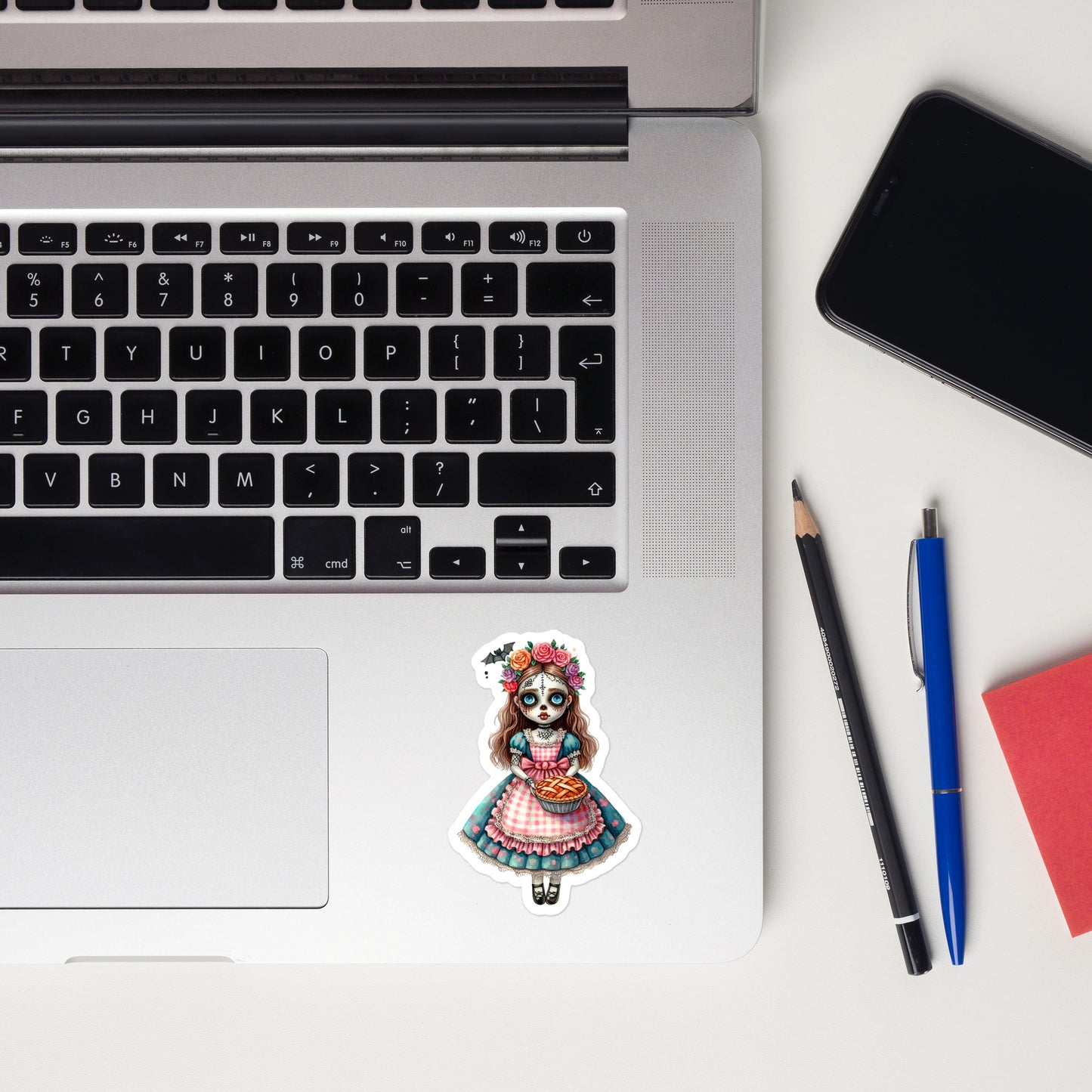 Zombie doll Halloween sticker ZMDL04