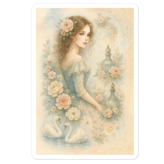 Vintage boudoir journal stickers WB1P02