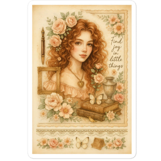 Vintage boudoir journal stickers WB1P04