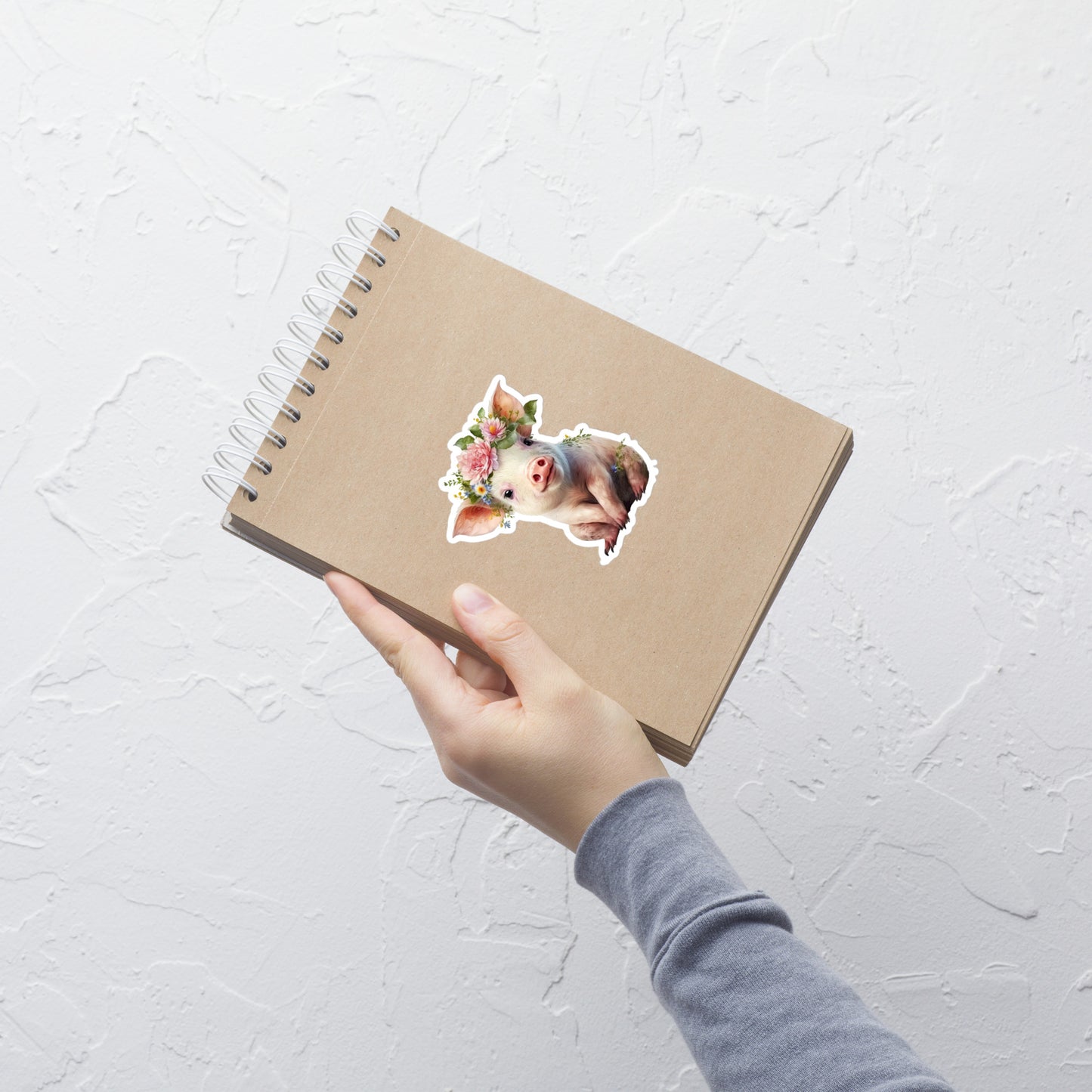 Floral Baby Pig sticker - FP1P01