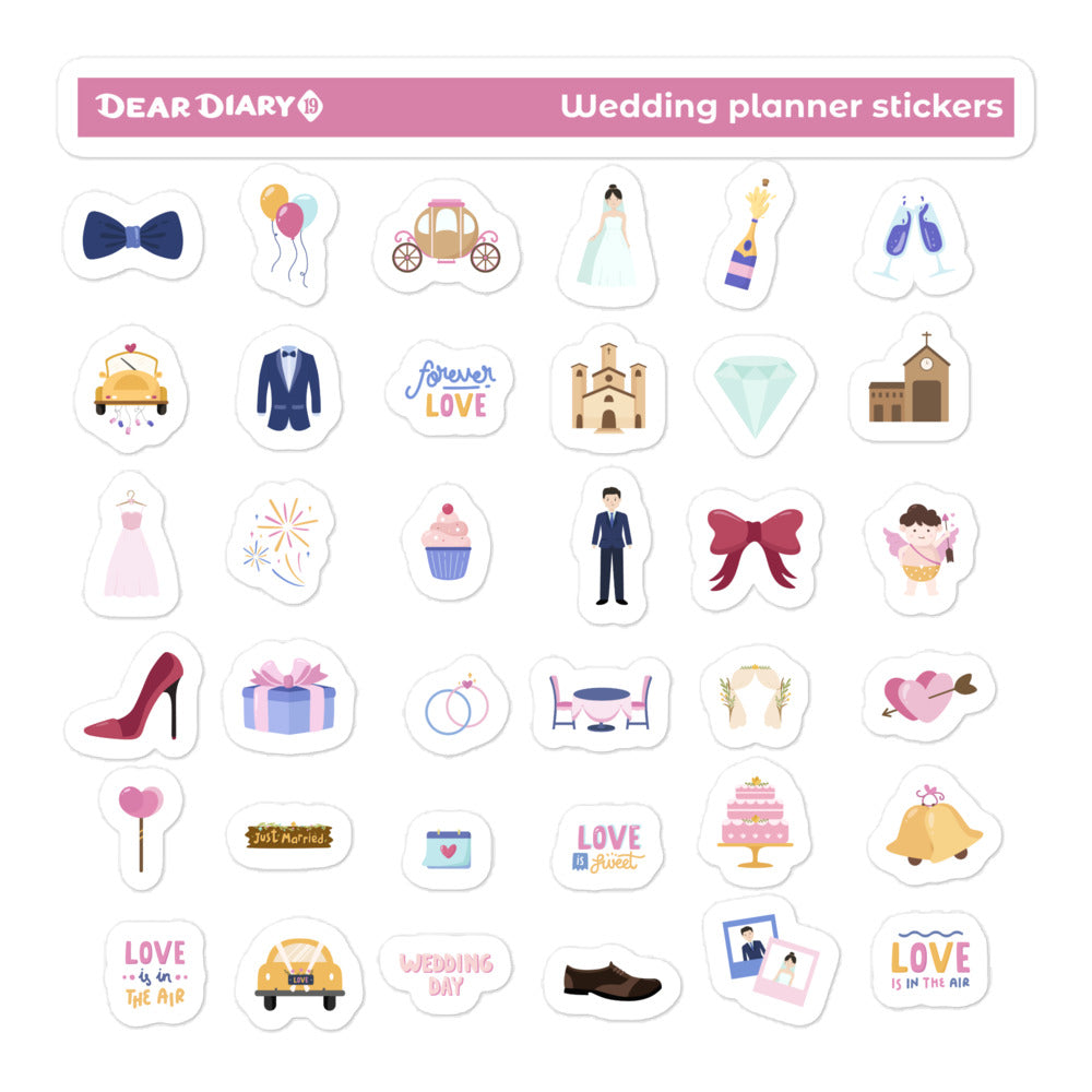 141 Wedding planner stickers pack - WDPA01