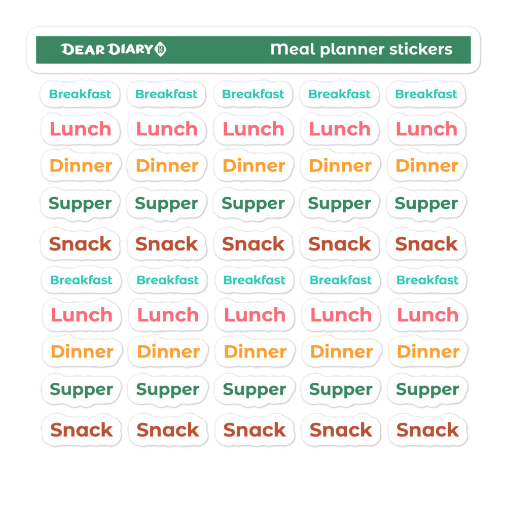 Meal planner stickers sheet - MPSH02