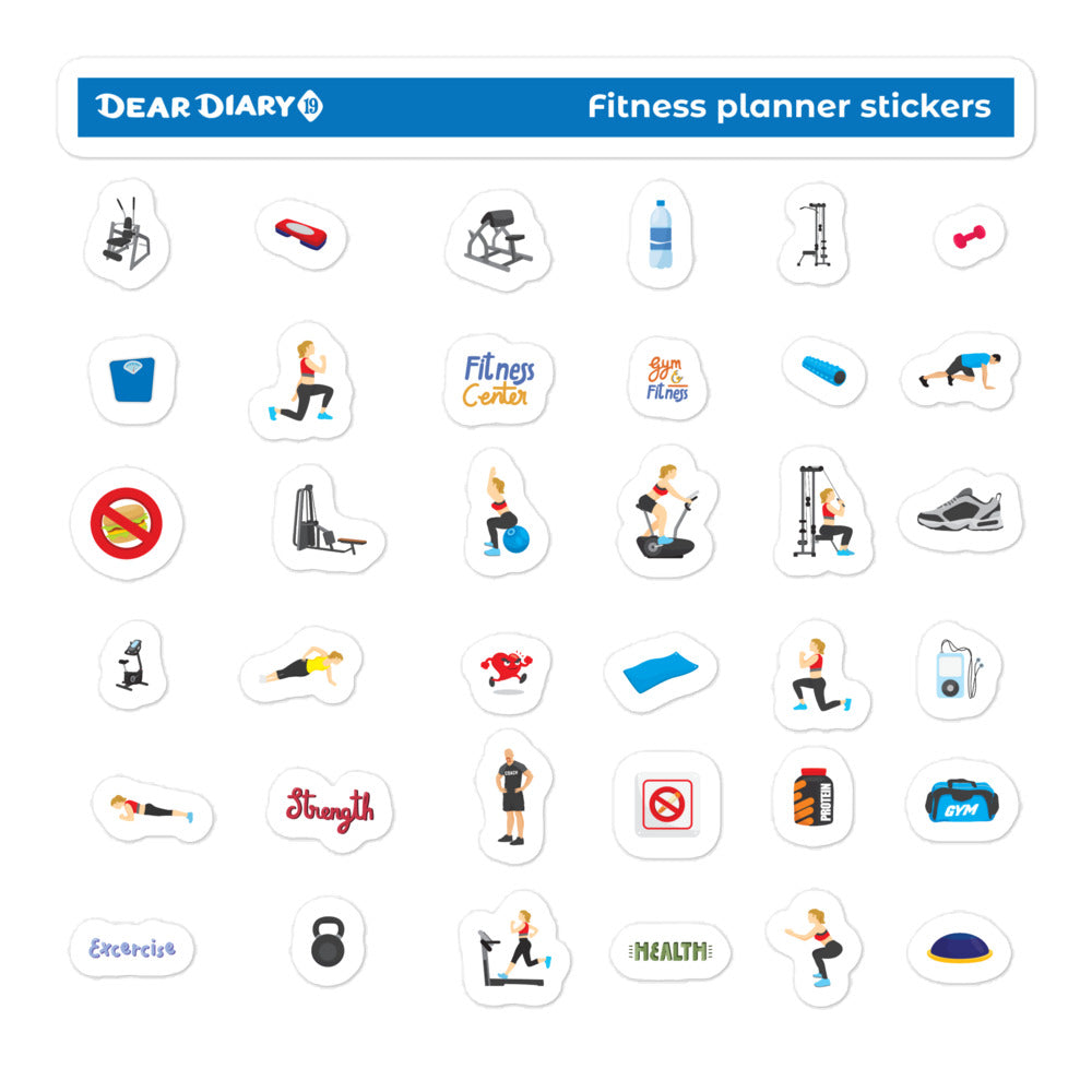 Fitness planner stickers sheet - FNSH01