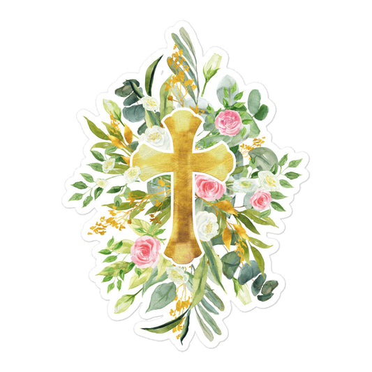 Faith-inspired Cross Sticker for Christians - FC1P03