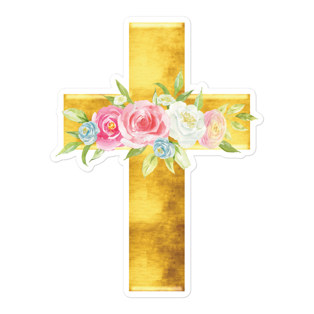 Faith-inspired Cross Sticker for Christians - FC1P04