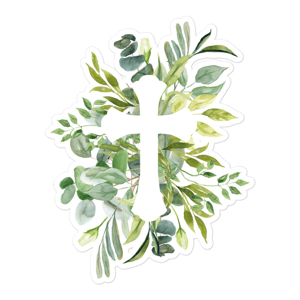 Faith-inspired Cross Sticker for Christians - FC1P05