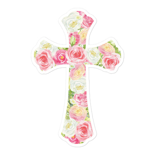 Faith-inspired Cross Sticker for Christians - FC1P06