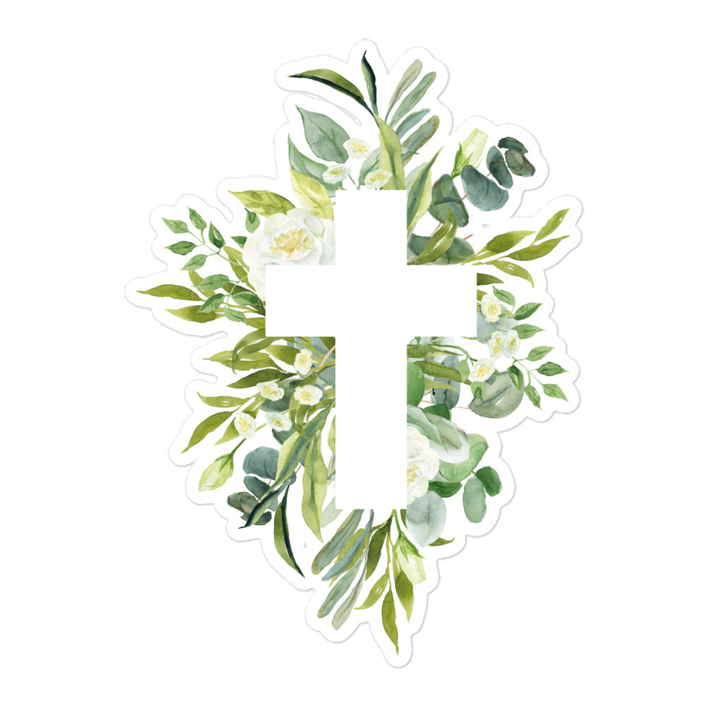 Faith-inspired Cross Sticker for Christians - FC1P08