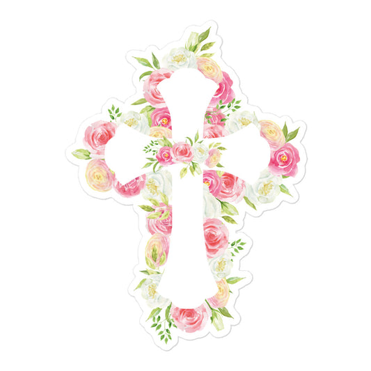 Faith-inspired Cross Sticker for Christians - FC1P09