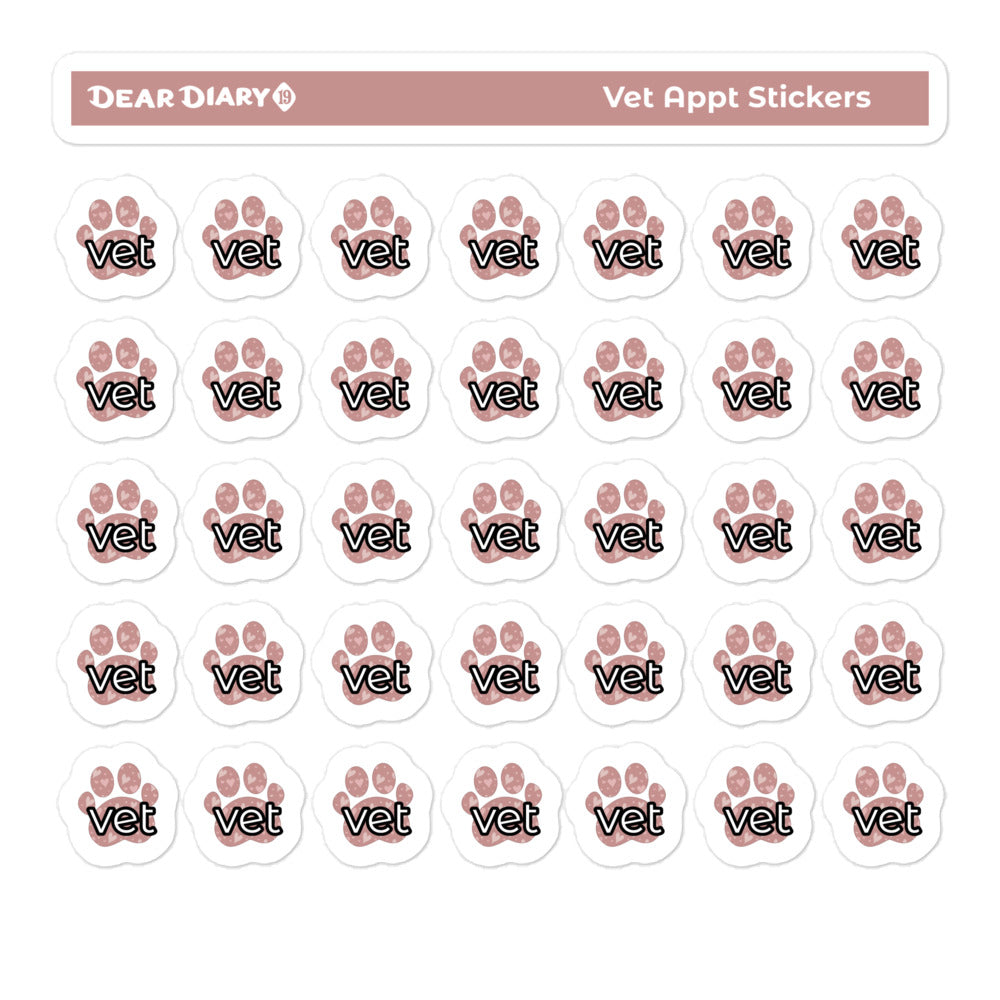 Vet appointment planner stickers sheet - VASH01