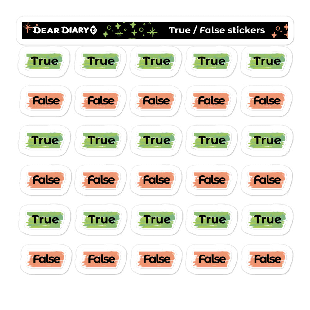 True or False Teacher Test Stickers - TRFS01