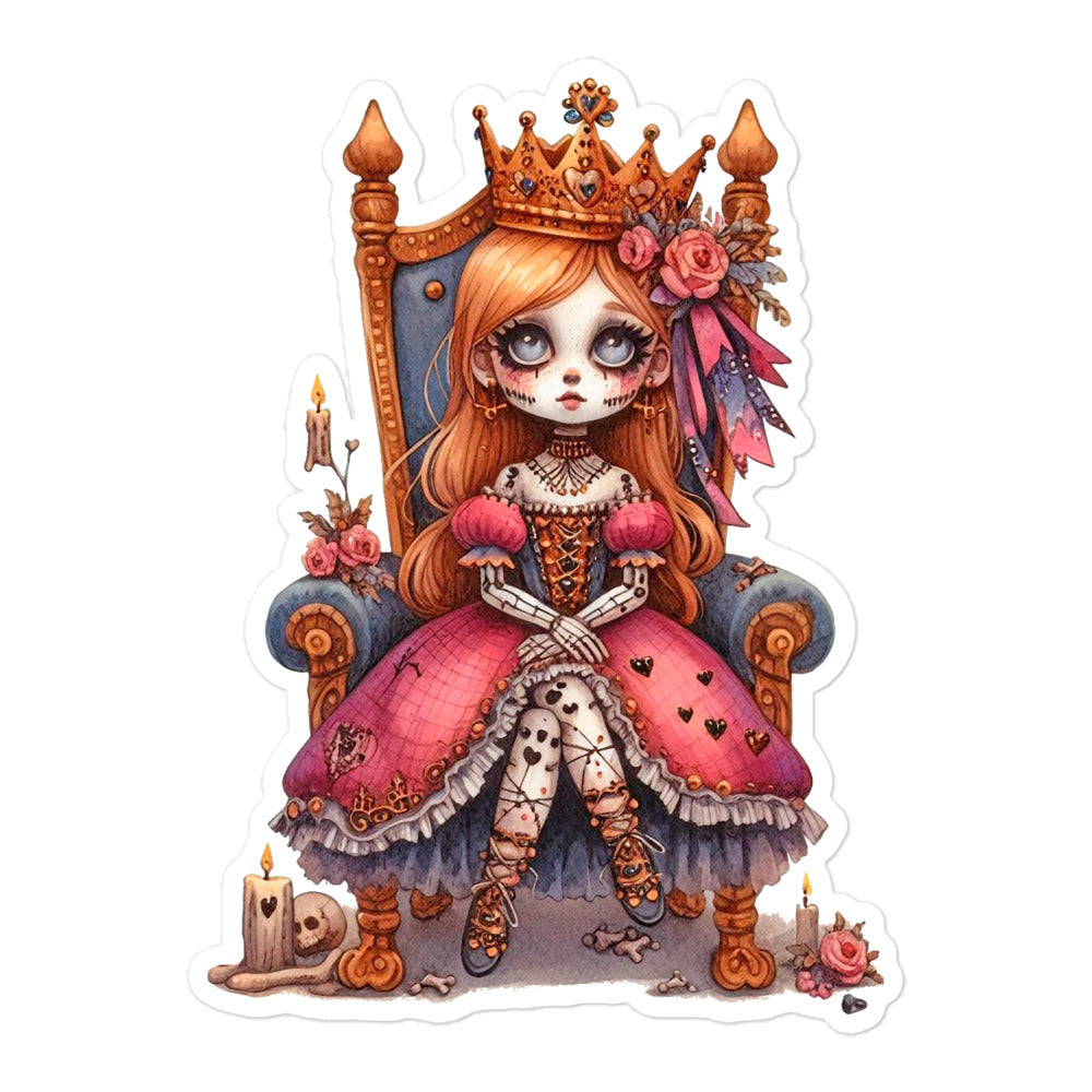 Zombie princess Halloween sticker ZMPR01