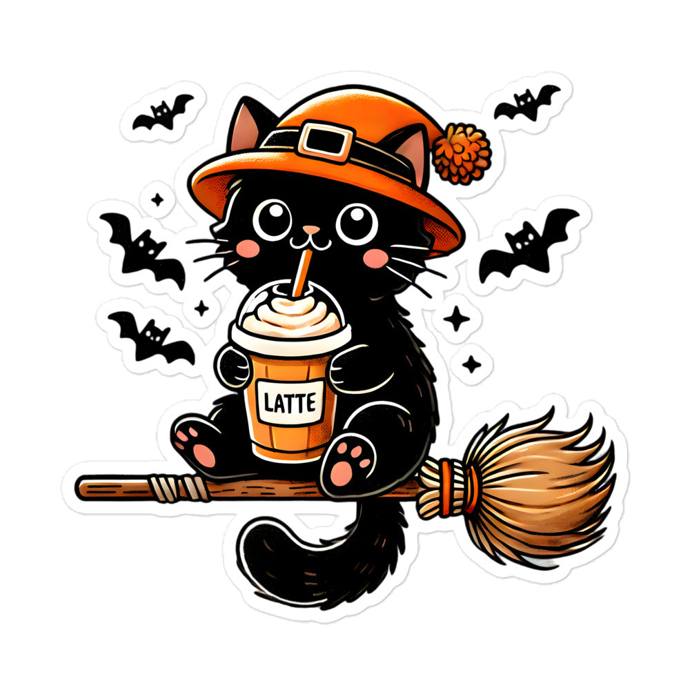 Black cat Halloween sticker BLCT03