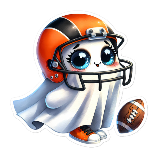 Ghost Football Halloween sticker GHFB02