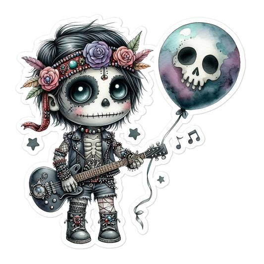 Zombie rock Halloween sticker ZMRC04