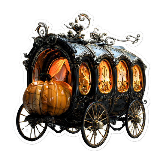 Halloween carriage steampunk sticker HCRV01