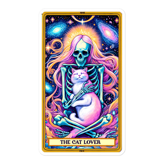 Funny tarot stickers Cat lover TF1P04