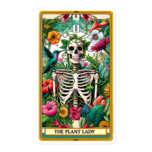 Funny tarot stickers Plant lady TF1P28
