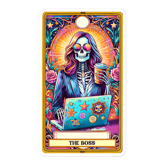 Funny tarot stickers Lady Boss TF1P44