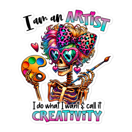Artist skull sticker ARSK01