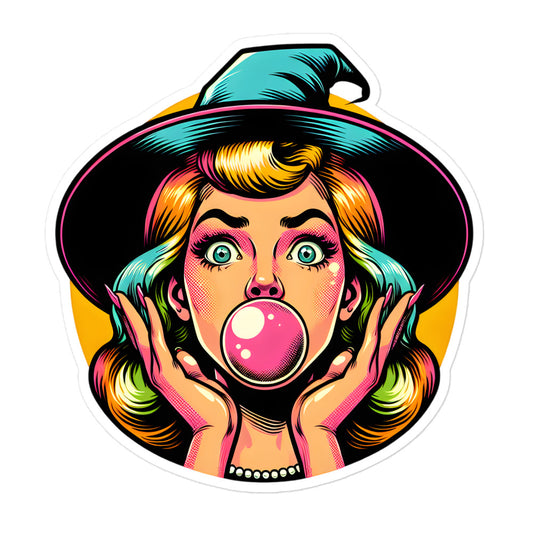 Pop Art Witch sticker PAWI01