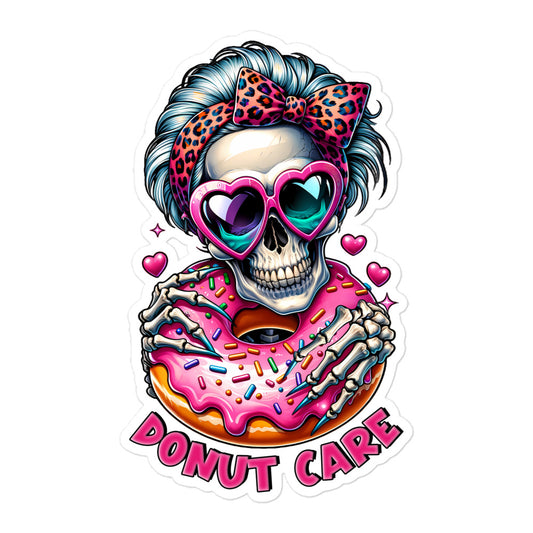 Donut care skull sticker ARSK02