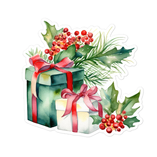 Christmas gift box stickers CP1P01