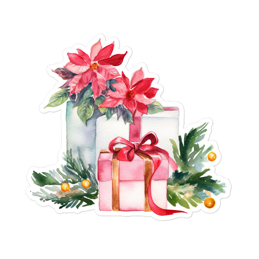 Christmas gift box stickers CP1P04
