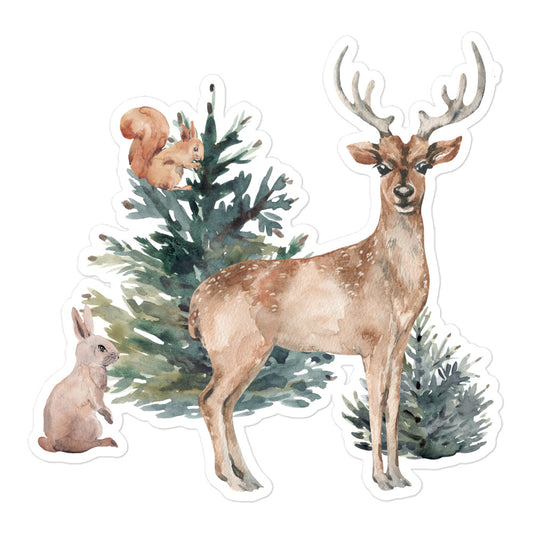 Christmas aesthetic stickers reindeer CA1P01
