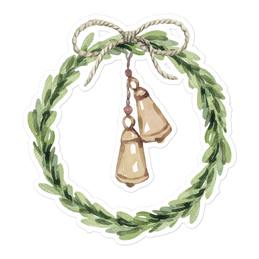 Christmas aesthetic stickers wreath CA1P03